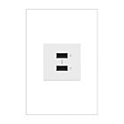 Prise USB de type A/A Ultra-Fast Legrand Adorne ARUSB2AA6W4 blanc