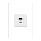 Legrand ARUSB2AC6W4 125V Blanc Prise de courant USB