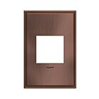 Plaque murale sans vis pour 1 dispositif, cuivre antique mat Legrand Adorne AWC1G2MAC4