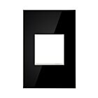 Plaque murale sans vis pour 1 dispositif, noir brillant Legrand Adorne AWM1G2MB4