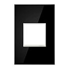 Plaque murale sans vis pour 1 dispositif, noir brillant Legrand Adorne AWM1G2MB4