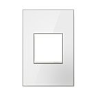 Plaque murale sans vis pour 1 dispositif, blanc brillant Legrand Adorne AWM1G2MW4