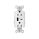 Legrand R26USBAC6W 15A 5.0V Blanc Prise de courant USB