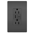 Legrand R26USBACBK 15A 5.0V Noir Prise de courant USB
