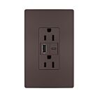 Legrand R26USBACDBCCV4 15A 5.0V Bronze foncé Prise de courant USB