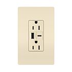 Legrand R26USBACLA 15A 5.0V Amande claire Prise de courant USB