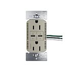 Legrand R26USBPD65NICC6 15A 5.0V/9.0V/15.0V Nickel Prise de courant USB