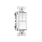 Legrand RCD113W Deux interrupteurs unipolaires et un interrupteur unipolaire/à trois voies