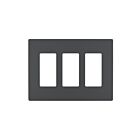 Legrand RWP263GCC6 Plaque murale sans vis à 3 postes