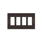 Legrand RWP264 Plaque murale sans vis à 4 postes