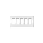 Plaque murale sans vis pour 5 dispositifs Legrand Radiant RWP265W blanc