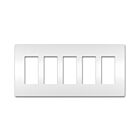 Plaque murale sans vis pour 5 dispositifs Legrand Radiant RWP265W blanc