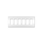 Plaque murale sans vis pour 6 dispositifs Legrand Radiant RWP266W blanc