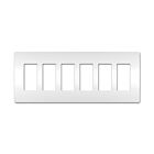 Plaque murale sans vis pour 6 dispositifs Legrand Radiant RWP266W blanc