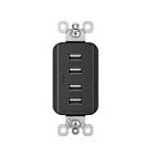 Legrand TM8USB4BKCC6 15A 5.0V Noir Chargeur USB de type A