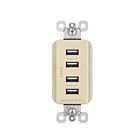 Legrand TM8USB4LACC6 15A Amande claire Chargeur USB de type A