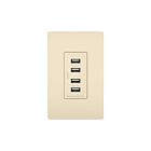 Legrand TM8USB4LACC6 15A Amande claire Chargeur USB de type A