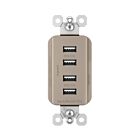 Legrand TM8USB4NICC6 15A Nickel Chargeur USB de type A