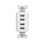 Legrand TM8USB4WCC6 15A Blanc Chargeur USB de type A