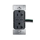 Legrand TR20USBPD65G 20A 125V Graphite Prise de courant USB commerciale