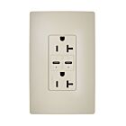 Legrand TR20USBPD65I 20A 125V Ivoire Prise de courant USB commerciale