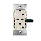 Legrand TR20USBPD65I 20A 125V Ivoire Prise de courant USB commerciale