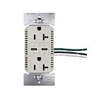 Legrand TR20USBPD65NI 20A 125V Nickel Prise de courant USB commerciale