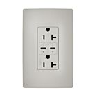 Legrand TR20USBPD65NI 20A 125V Nickel Prise de courant USB commerciale