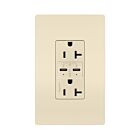Legrand TR20USBPDLA 20A 125V Amande claire Prise de courant USB