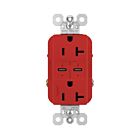Legrand TR20USBPDRED 20A 125V Rouge Prise de courant USB