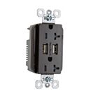 Legrand TR5362USBBK 20A 125V Noir Prise de courant USB