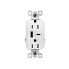 Legrand WRR26USBAC6W 15A 5.0V Blanc Prise USB résistante aux intempéries