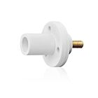 Leviton 15R21-1UW Nez conique de prise de panneau mâle blanc Pb, goujon fileté de 3/4 po