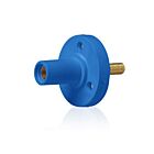 Leviton 15R22-1UB Prise de panneau femelle bleue Pb, nez conique, goujon fileté de 3/4 po