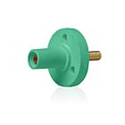 Leviton 15R22-1UG Prise de panneau femelle verte Pb, nez conique, goujon fileté 3/4"
