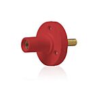 Leviton 15R22-1UR Prise de panneau femelle rouge Pb, nez conique, goujon fileté 3/4"