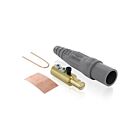 Leviton 16D24-UGY Nez conique mâle détachable, gris Pb, 1/0-4/0