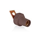 Leviton 16F21-UH Connecteur d'angle femelle marron Pb, nez conique