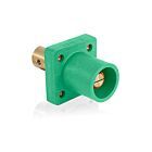 Leviton 16R19-UG Prise de panneau mâle vert Pb, borne taraudée 1/2