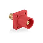 Leviton 16R19-UR Prise de panneau mâle rouge Pb, borne taraudée 1/2