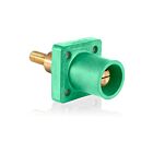Leviton 16R23-2UG Prise de panneau mâle vert PbAvec goujon, nez conique de 1,250 po
