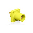 Leviton 16R23-UY Prise de panneau mâle jaune PbAvec goujon, nez conique de 0,75 po