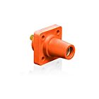 Leviton 16R24-UO Prise de panneau femelle orange PbAvec goujon, nez conique de 0,75 po