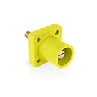 Leviton 16R25-1UY Prise de panneau mâle jaune PbAvec goujon, nez conique de 1,125 po
