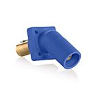 Leviton 16R27-UB Prise de panneau mâle bleu Pb, double vis de réglage, 46 degrés