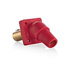 Leviton 16R28-UR Prise de panneau femelle rouge Pb, double vis de réglage, 45 degrés