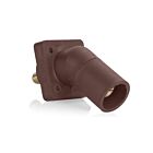 Leviton 16R29-UH Prise de panneau mâle marron Pb, goujon fileté, jeu de vis à 45 degrés
