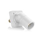 Leviton 16R29-UW Vis de réglage simple du goujon fileté par prise mâle blanche de panneau de Pb 45Deg