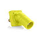 Leviton 16R29-UY Vis de réglage simple du goujon fileté par prise mâle jaune de panneau de Pb 45Deg