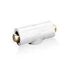 Leviton 18A25-UW Nez sphérique de connecteur mâle double blanc Pb